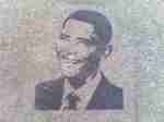 Obama stencil found on sidewalk in San Francisco Aug. 24, 2008