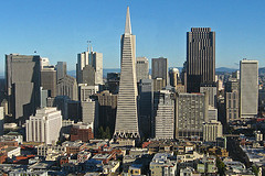 Office high-rises such as these in San Francisco could be on their way out, according to a new report from the U.K.